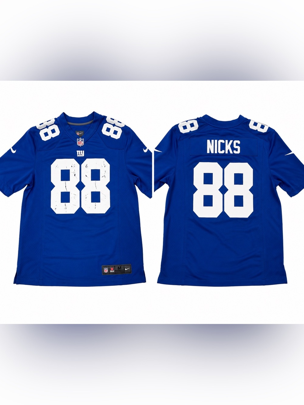 Nike Hakeem Nicks #88 New York Giants NFL Game Jersey Blue Size Medium